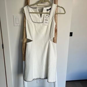 Zara size small white mini dress with side cut outs